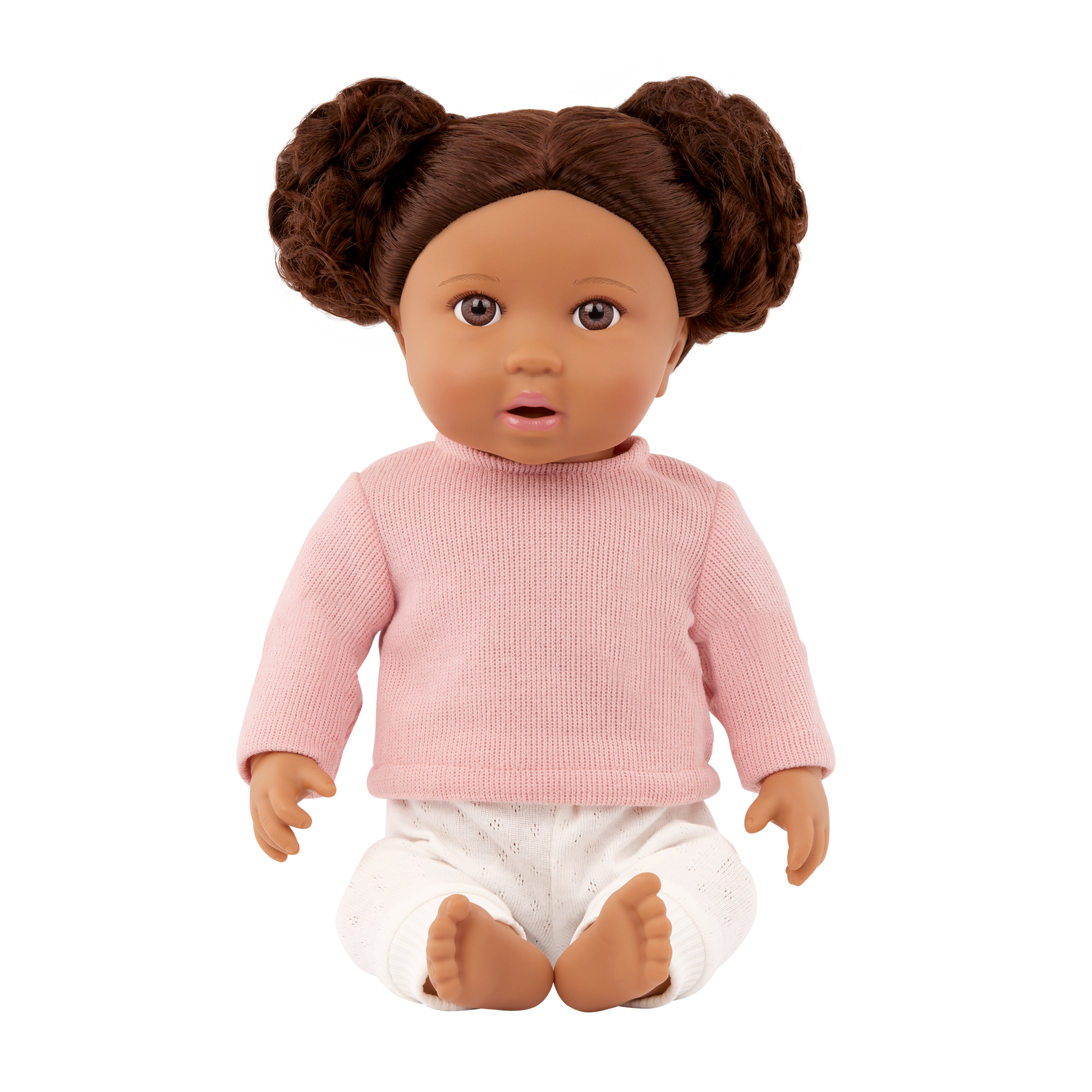 Lullababy 14" Doll Brunette Hair & Pink Top (8441802522823)