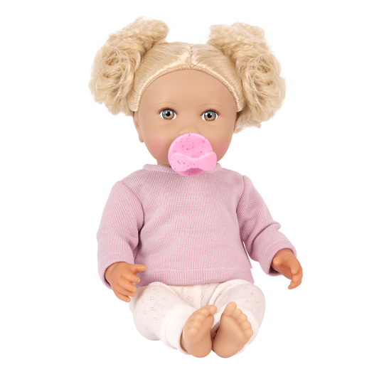 Lullababy 14" Doll Blonde Hair & Light Pink Top (8441795576007)