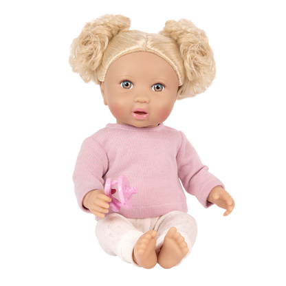 Lullababy 14" Doll Blonde Hair & Light Pink Top (8441795576007)