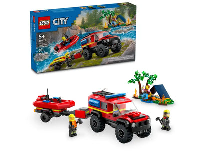 Lego City 4x4 Fire Truck with Boat 60412 (7859471220935)