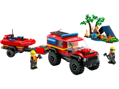 Lego City 4x4 Fire Truck with Boat 60412 (7859471220935)