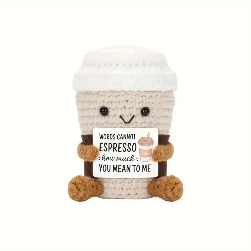 Crochet Emotional Support Coffee Cup (8385007255751)