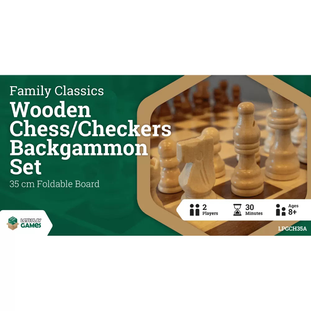 LPG Wooden Folding Chess/Checkers/Backgammon (8461427507399)