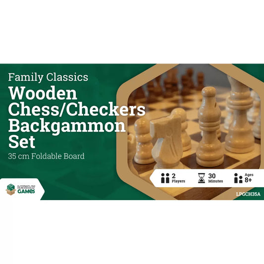 LPG Wooden Folding Chess/Checkers/Backgammon (8461427507399)