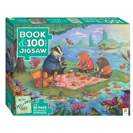 Wind in the Willows Jigsaw with Picture Book 100pc (8442682966215)