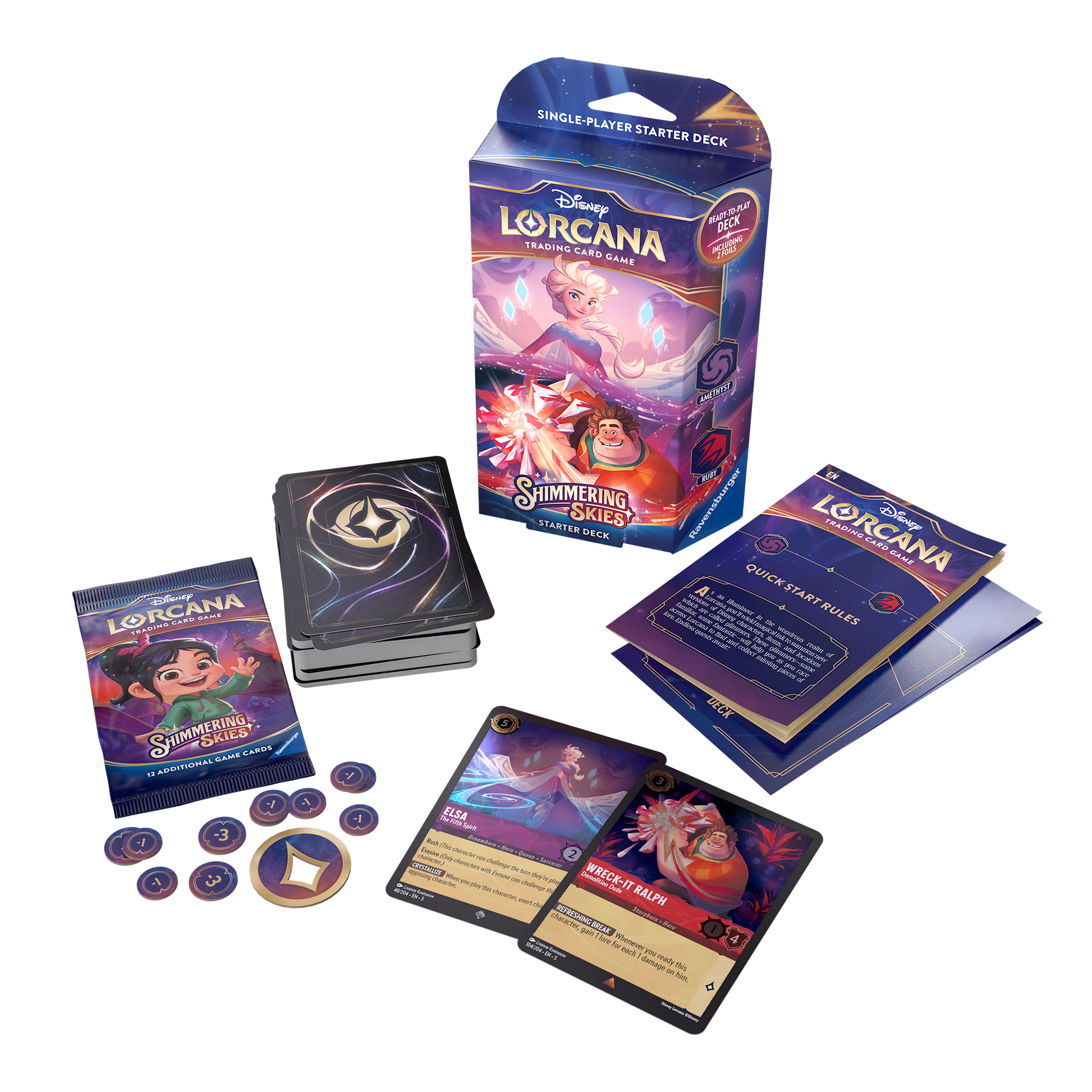 Lorcana S5 Shimmering Skies Starter Amethyst/Ruby (8197011636423)