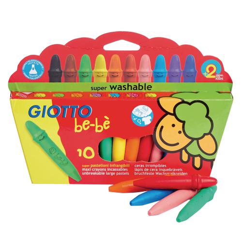 Giotto Be-Be Large Crayons Pot 12 (8231832223943)