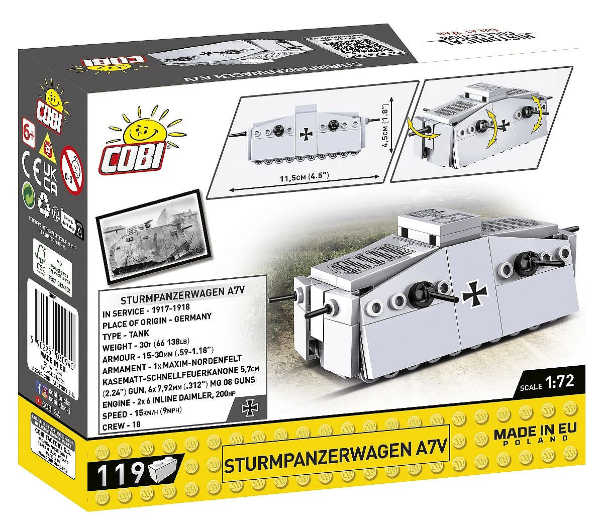 Cobi Sturmpanzerwagen A7V 3094
