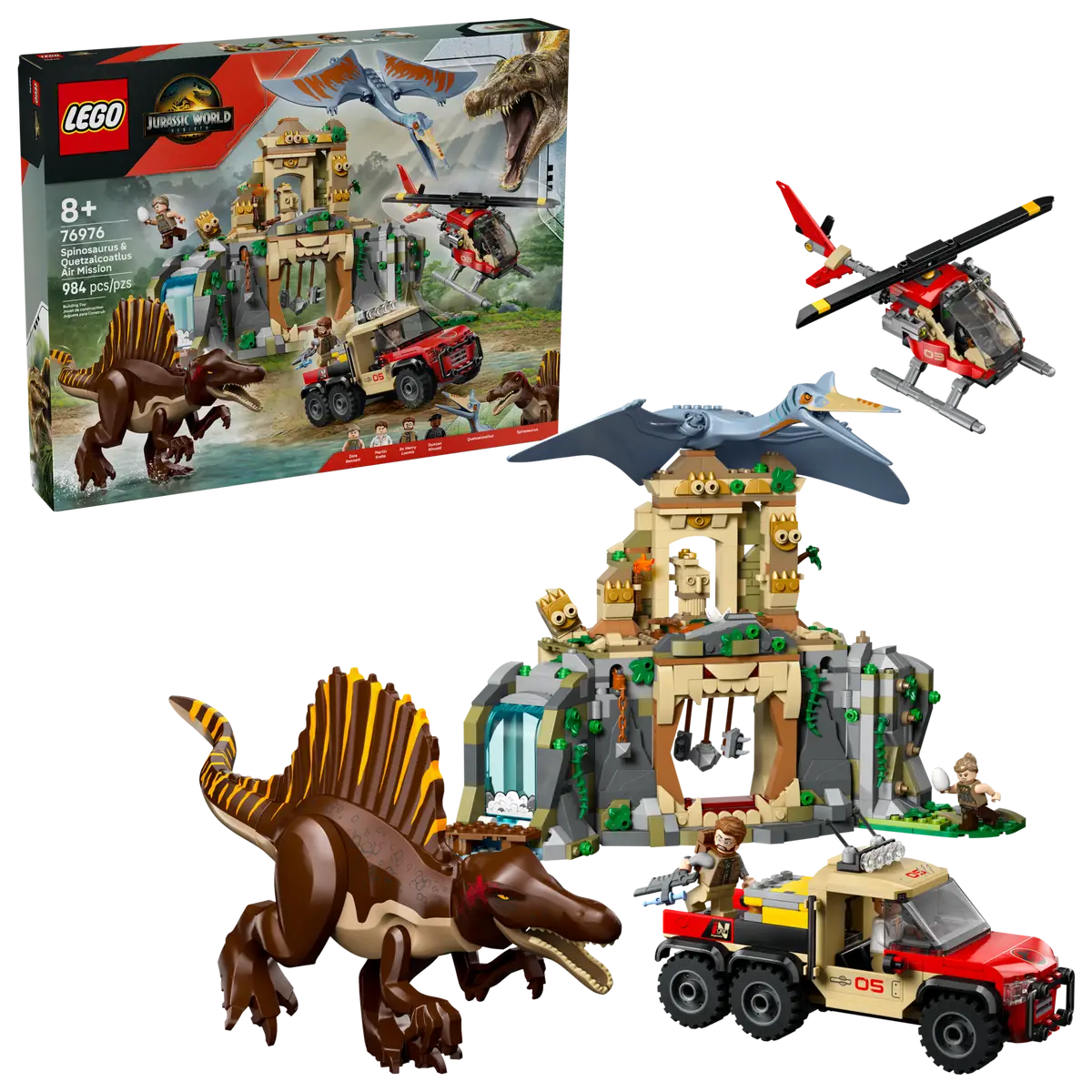 Lego Jurassic Spinosaurus & Quetzalcoatlus Air Mission 76976 (8384545161415)