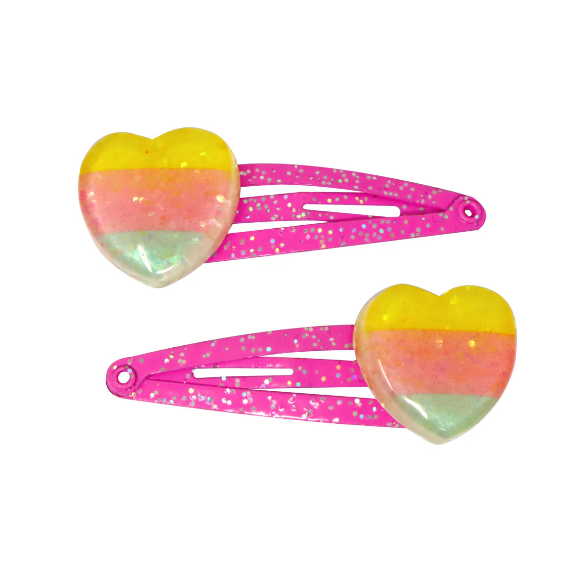 PP Rainbow Heart Hair Clips (8275066159303)