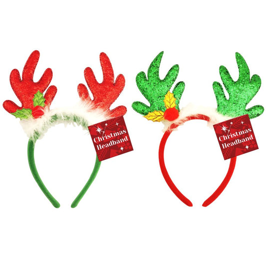 Xmas Headband Glitter Antlers (8226026455239)
