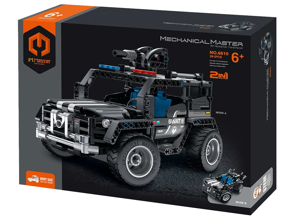iM Master Mechanical 2 in 1  Military SWAT vehicles - 391PCS