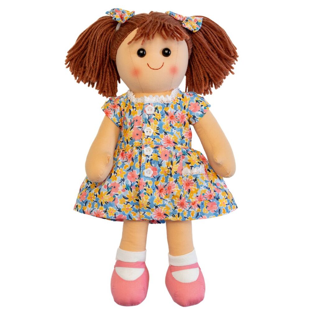 Rag Doll Harper with Floral Dress 35cm (8341707620551)