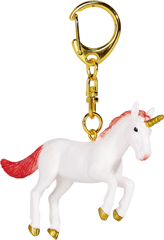 Mojo Rearing Peach Unicorn Keychain (8478554554567)