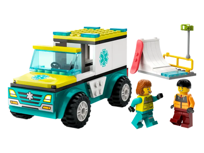 Lego City Emergency Ambulance and Snowboarder 60403 (7857535418567)