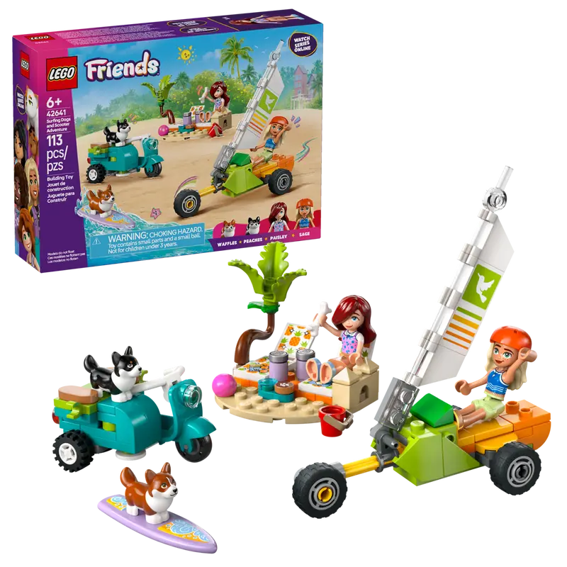 Lego Friends Surfing Dogs and Scooter 42641 (8285700849863)