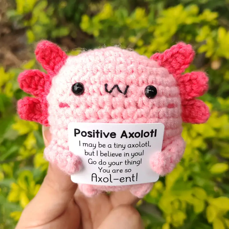 Crochet Emotional Support Pink Axolotl (8343398088903)