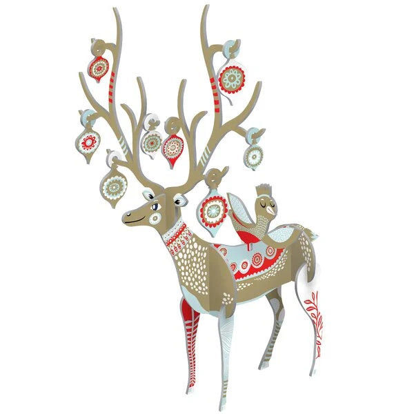 Folksy Reindeer Red Sml - Christmas Pop N Slot