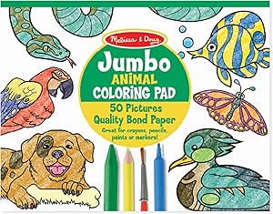 MD Jumbo Colouring Pad Animals (8331649745095)