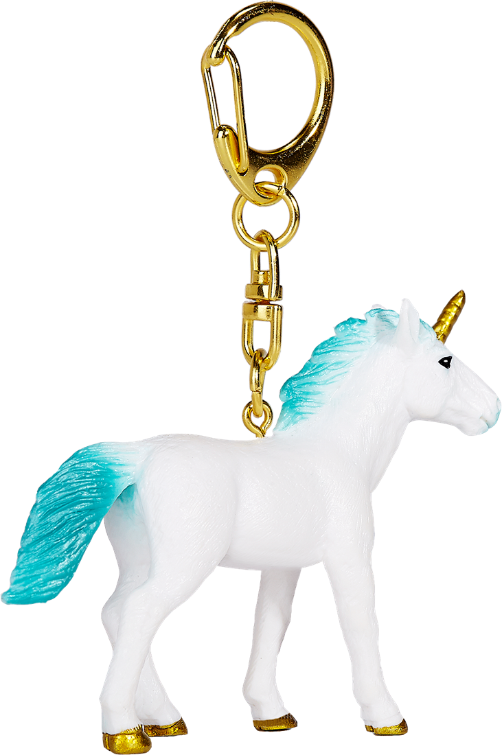 Mojo Standing Turquoise Unicorn Keychain (8478554489031)