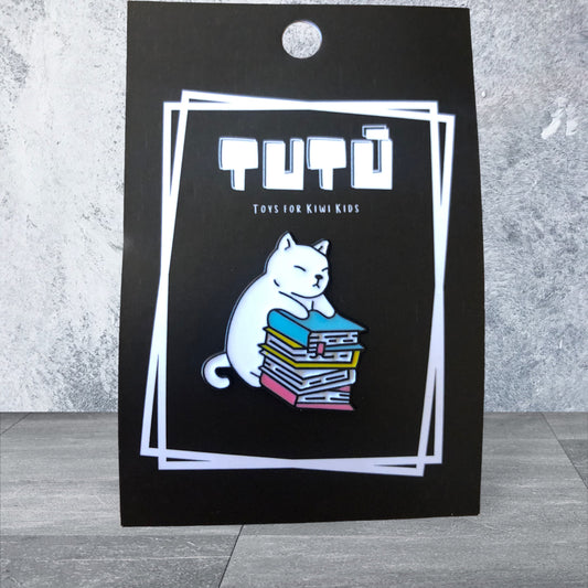 Tutu Toys Cat with Books Pin (7719154450631)