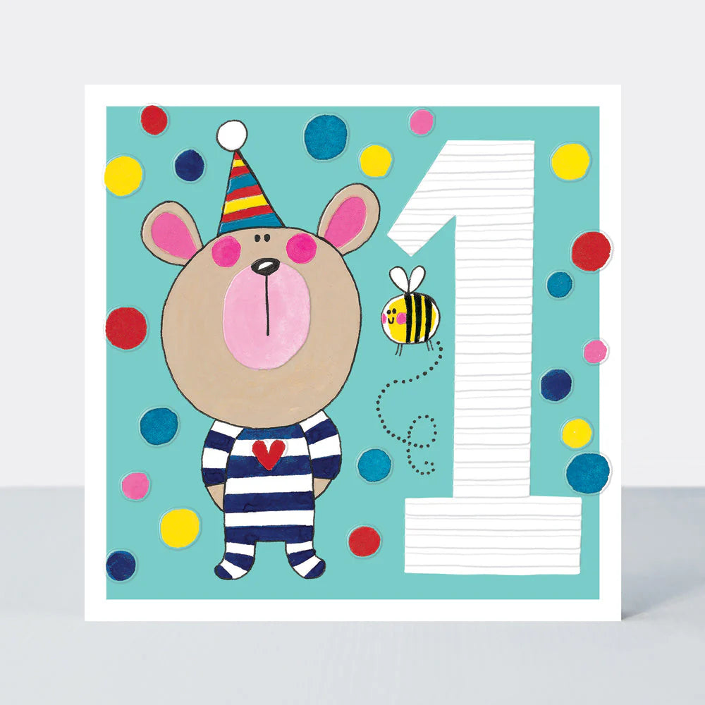 Boy Bear - 1st Birthday Card
