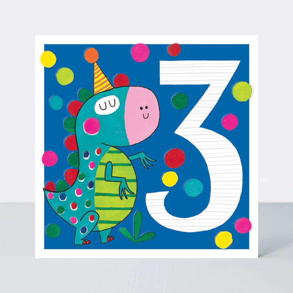 Boy Dinosaur - 3rd Birthday Card