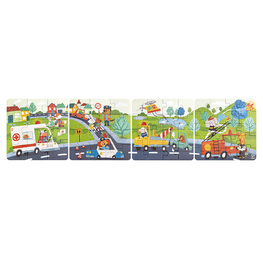 Hape 4 in 1 Rescue Vehicle (7728429105351)