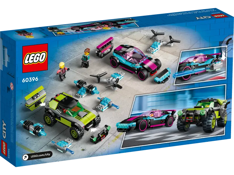 Lego City Modified Race Cars V29 60396 box back (8049754800327)