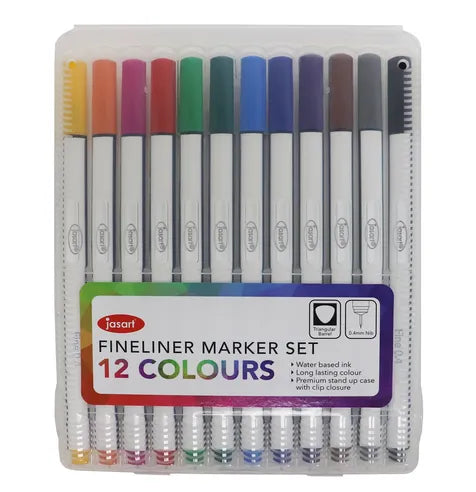 Jasart Fineliner 0.4mm Set 12 (7578527236295)