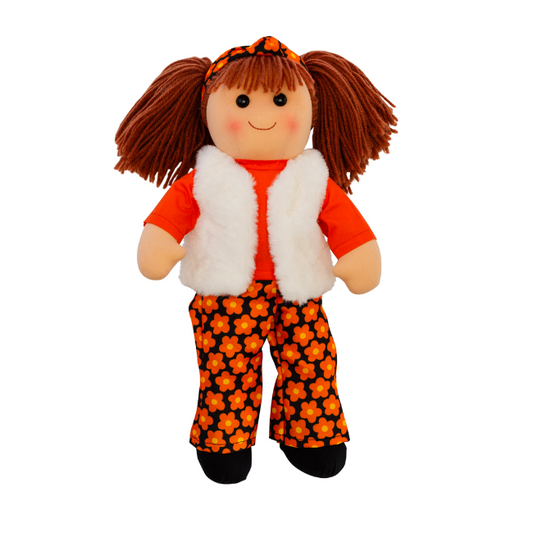 Rag Doll Cleo with Fur Vest 35cm (7940455399623)