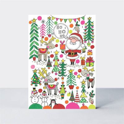 Santa Reindeer Trees - Christmas Advent Card (8505051349191)