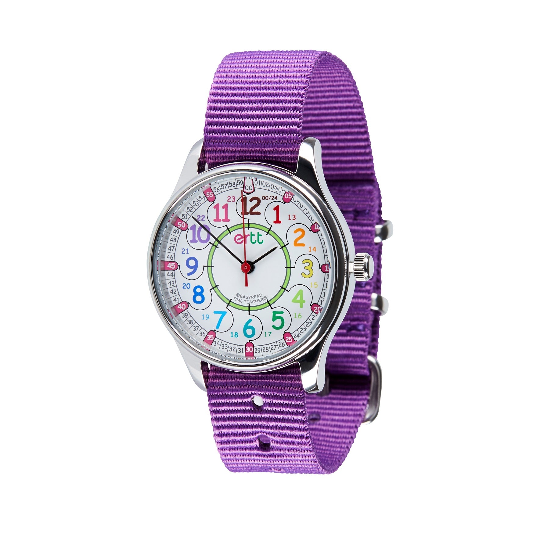 Waterproof Rainbow Purple Strap 12/24 Hr (7791827812551)