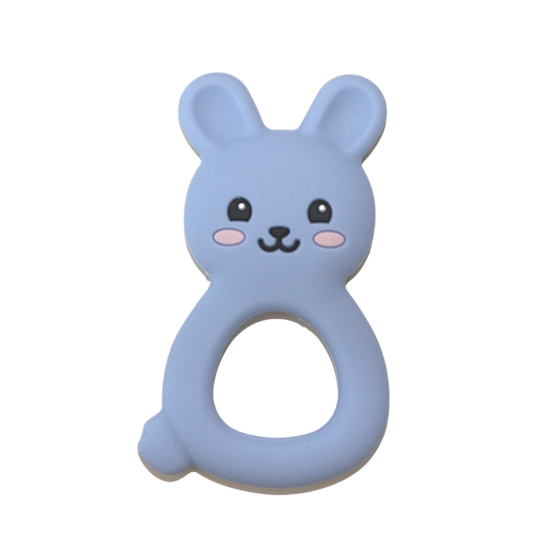 Bunny Teether Soft Blue (7001936396487)