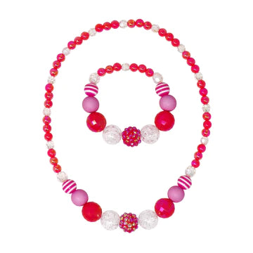PP Hot Pink Raspberry Necklace and Bracelet Set (7488106528967)