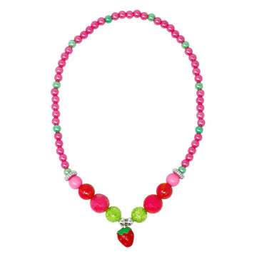 PP Hot Pink Strawberry Charm Necklace (7488106496199)