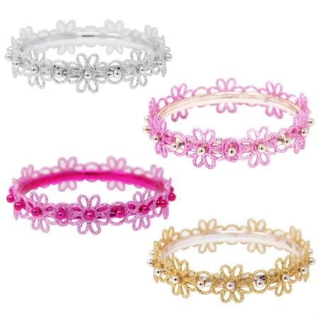 PP Glitter Flower Bangle V2 (7348771815623)