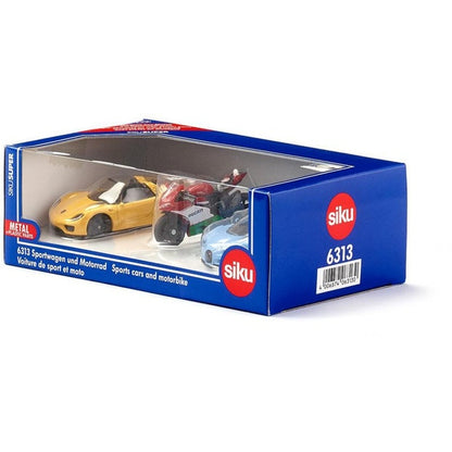 Siku 3 piece Sports Car and Bike Set (4565140930595)