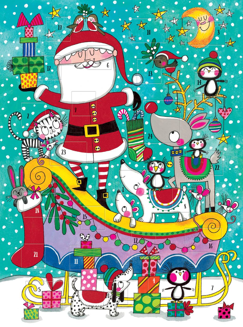 Santa & Animals on Sleigh Advent Calendar (7064769560775)