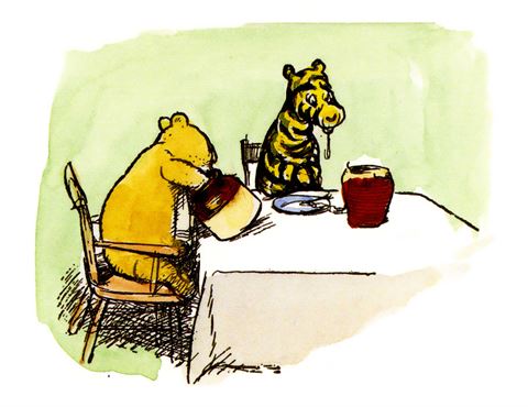 Pooh and Tigger Eating Honey Card (4625276108835)