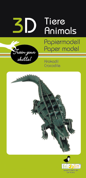 3D Paper Crocodile (7087805235399)