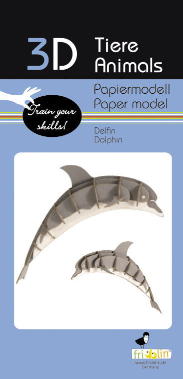 3D Paper Dolphin (7087805300935)