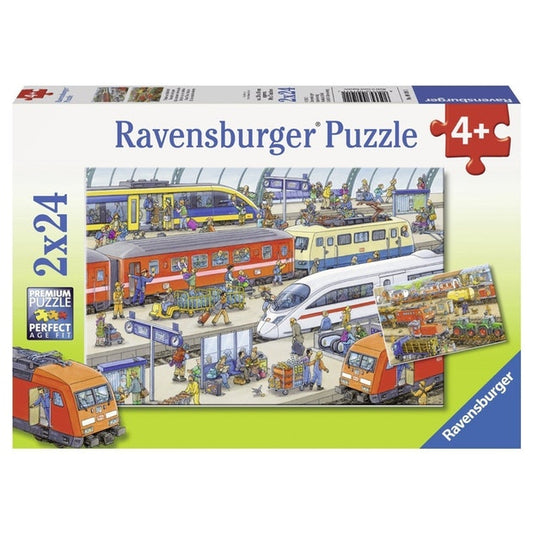 Busy Train Station 2x24pc pzl (4568472715299)