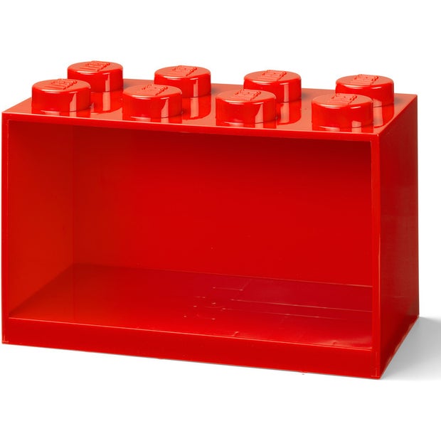 Lego Brick Shelf 8 Knobs Red (7073293238471)