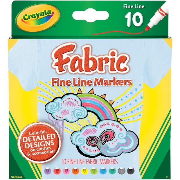 Fabric Fine Line Markers 10pk (6865748492487)