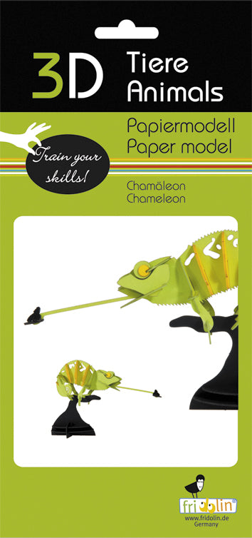 3D Paper Model Chameleon (7096544198855)