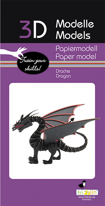 3D Paper Model Dragon (7096508154055)