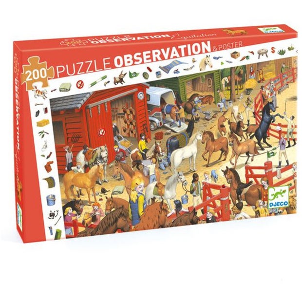 Djeco Horse Riding Puzzle 200pc (6655114936519)