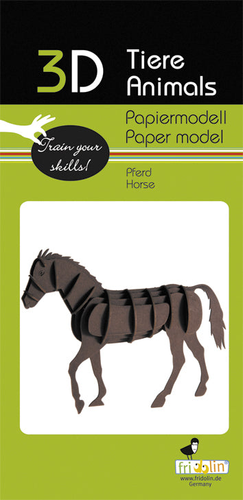 3D Paper Model Horse (7096531157191)
