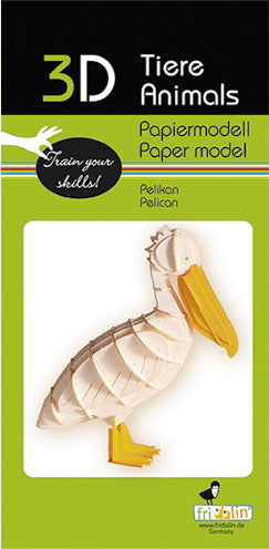 3D Paper Model Pelican (7096537317575)